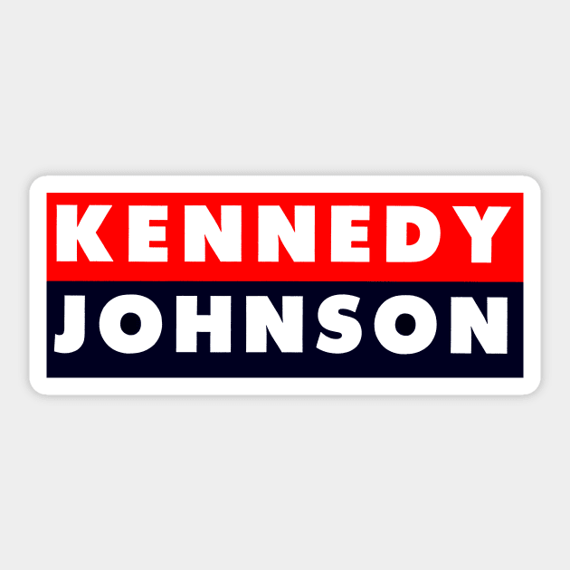 1960 Vote Kennedy Johnson Sticker by historicimage